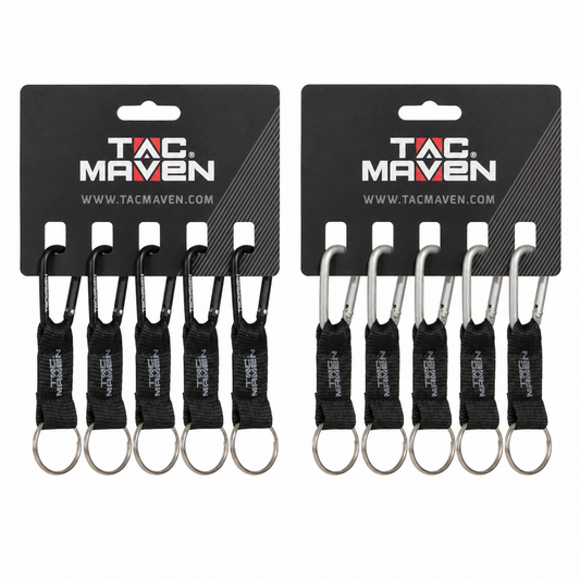 TAC MAVEN Tactical 5 mm aliumininiai karabinai, 5 vnt., žygiams ir stovyklavimui