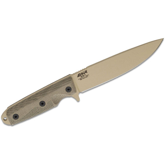 Eka RTG1 TAN fixed blade knife with 1095 carbon steel blade