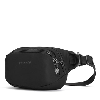 Pacsafe Vibe 100 juosmens krepšelis 4L su apsauga nuo vagysčių, užrakinamais užtrauktukais ir RFID blokavimu.