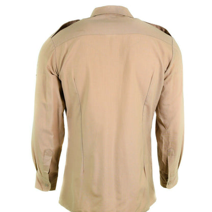 French military thick classic shirt Beige