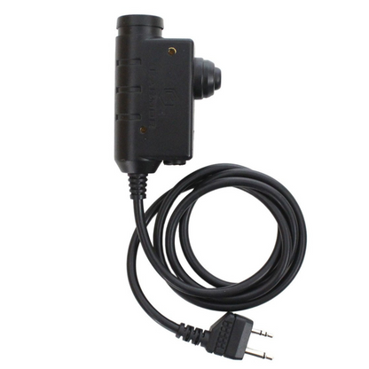Earmor M52 PTT adapteris Midland 2 kontaktų laidinis juodas
