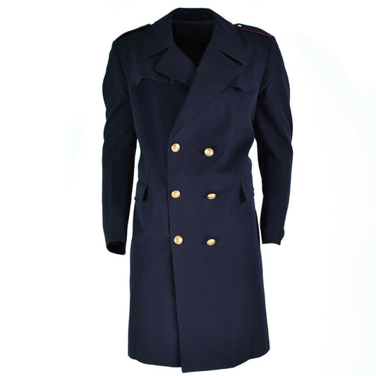 Italian navy military coat woolen Black