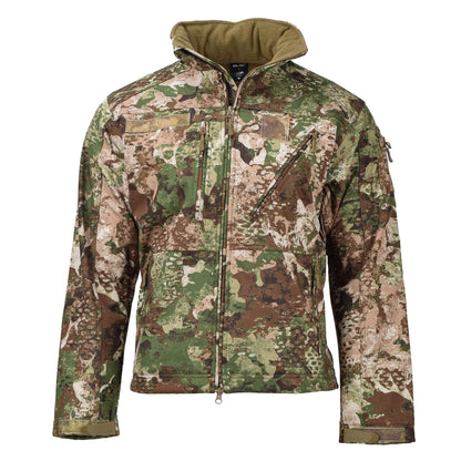 MIL-TEC taktinė softshell neperšlampama striukė su kapišonu ir daugybe kišenių aktyviam lauko naudojimui