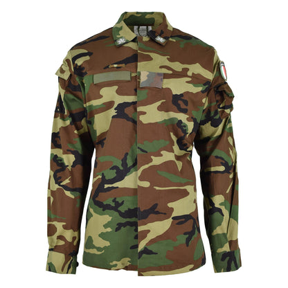 Italian army field jacket woodland print