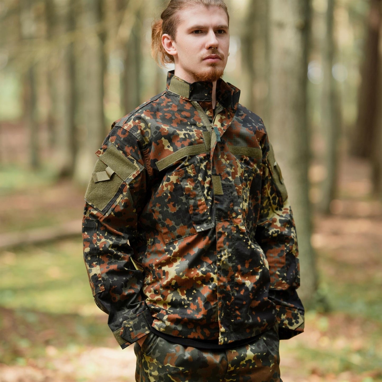 MFH US military style jacket in Flecktarn print