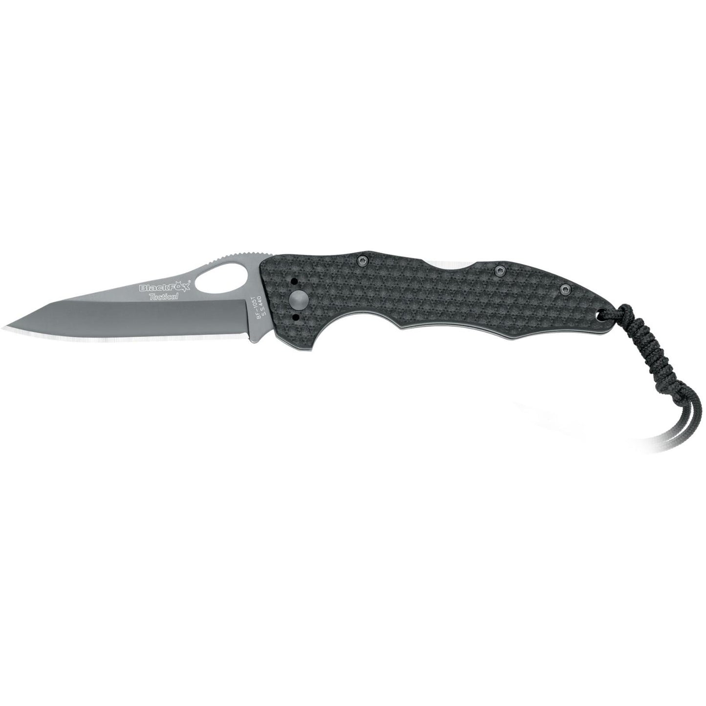 BlackFox BF-105T tactical pocket knife titanium coating stainless steel black