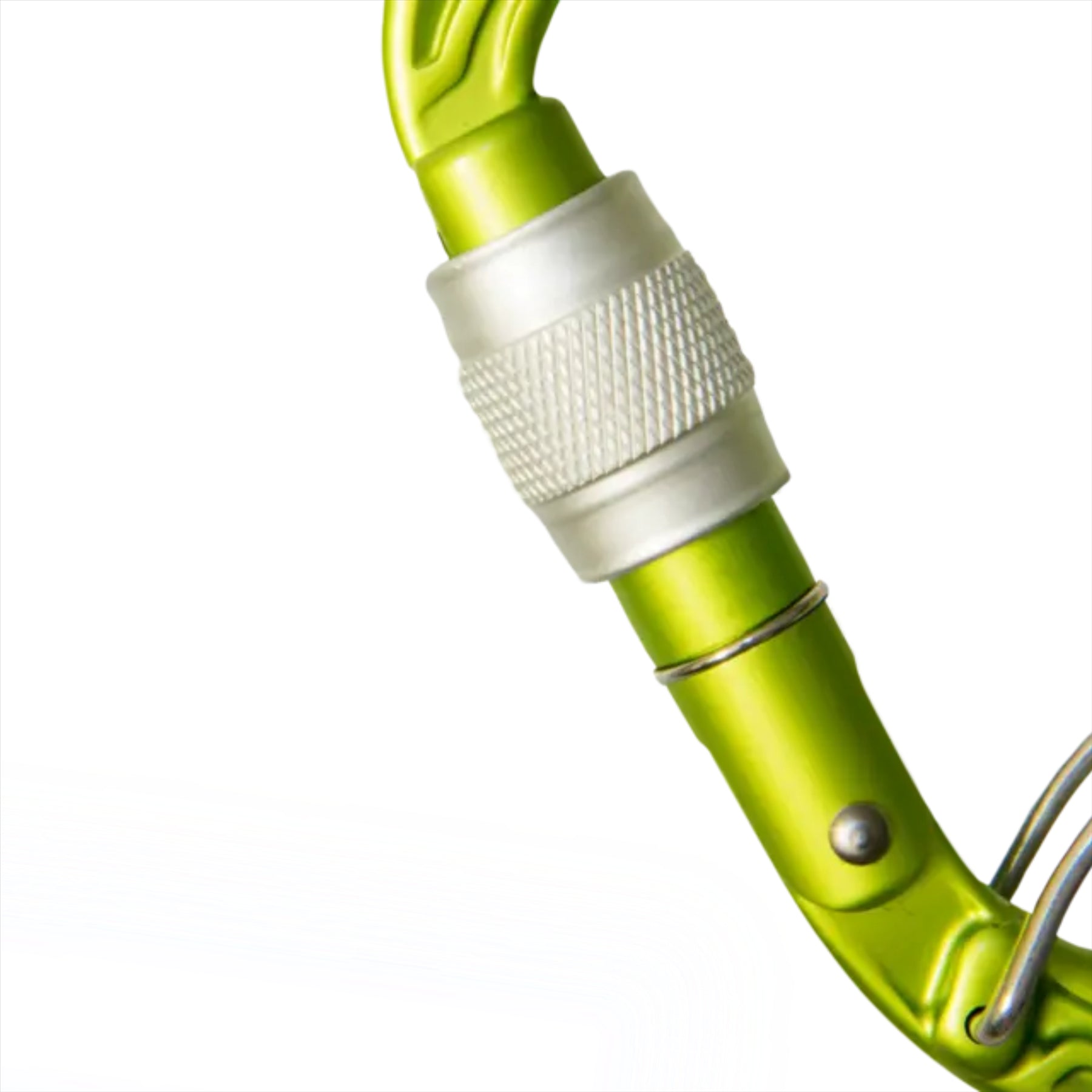 Edelrid HMS Bulletproof Screw laipiojimo karabinas žalias su sraigtiniu užraktu ir patvaria konstrukcija.