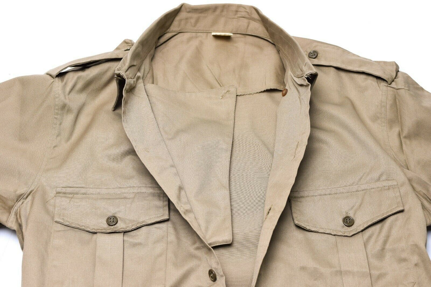 Italian army shirt with short sleeves in Khaki color