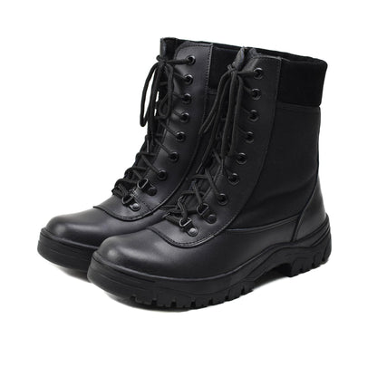 French army leather boots in black