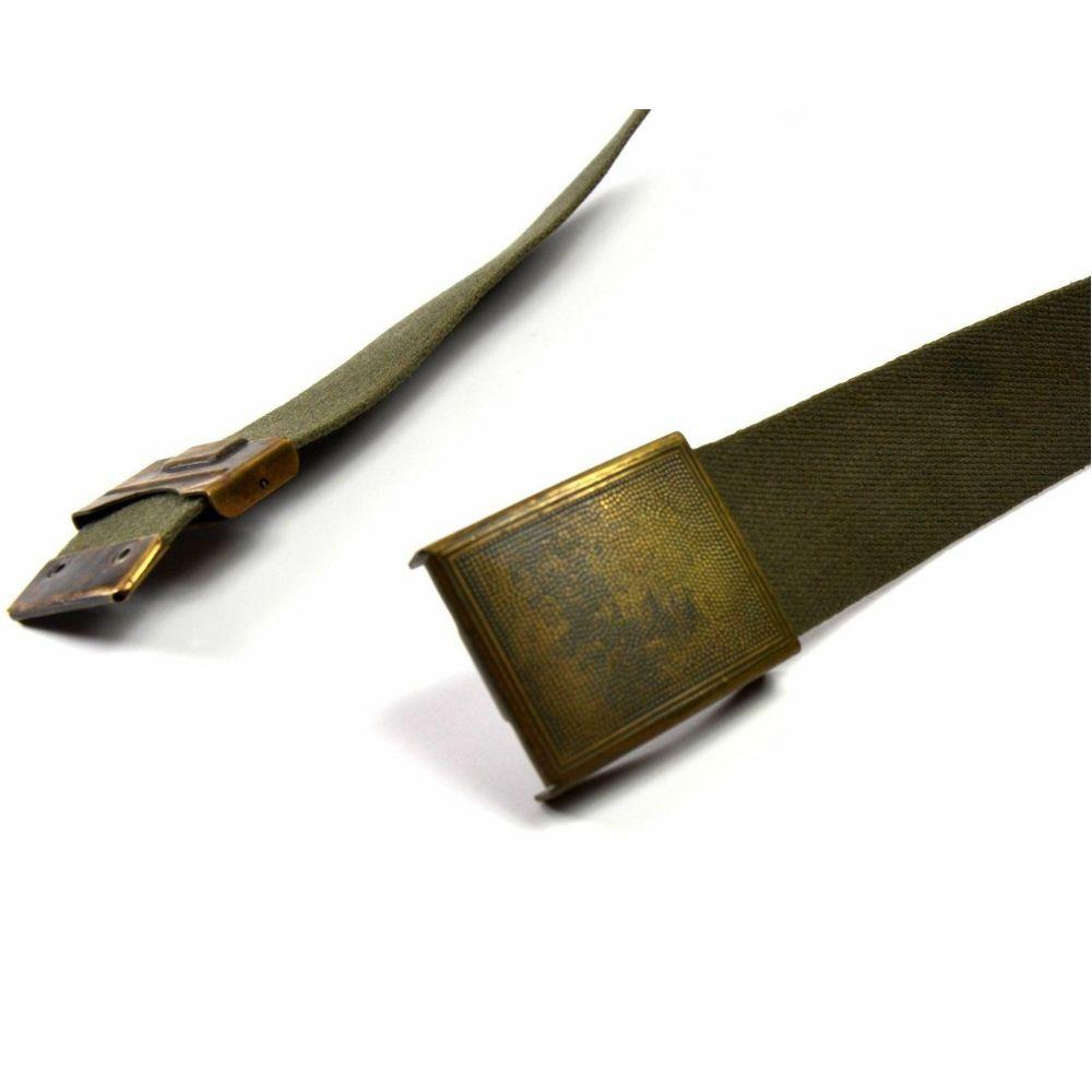 German army belt with metal buckle olive