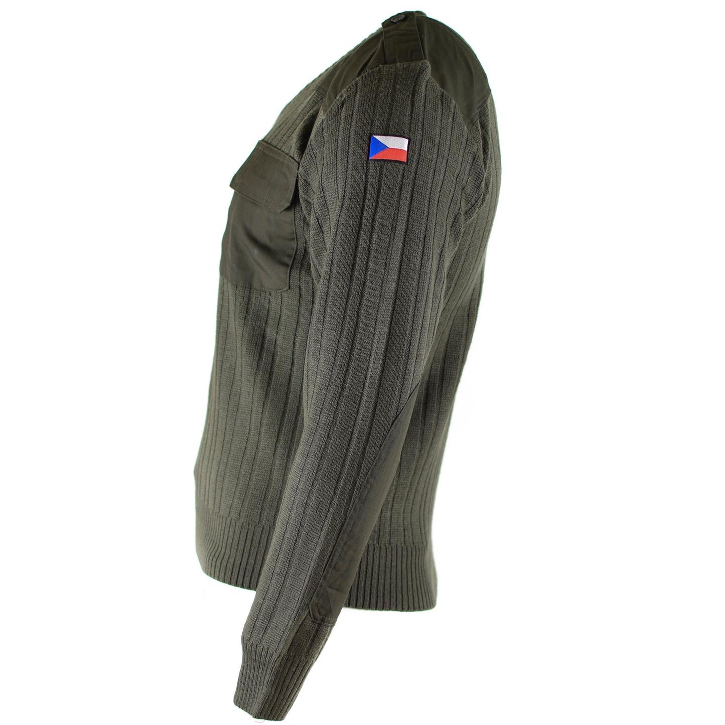 Czech army wool sweater with V-neck