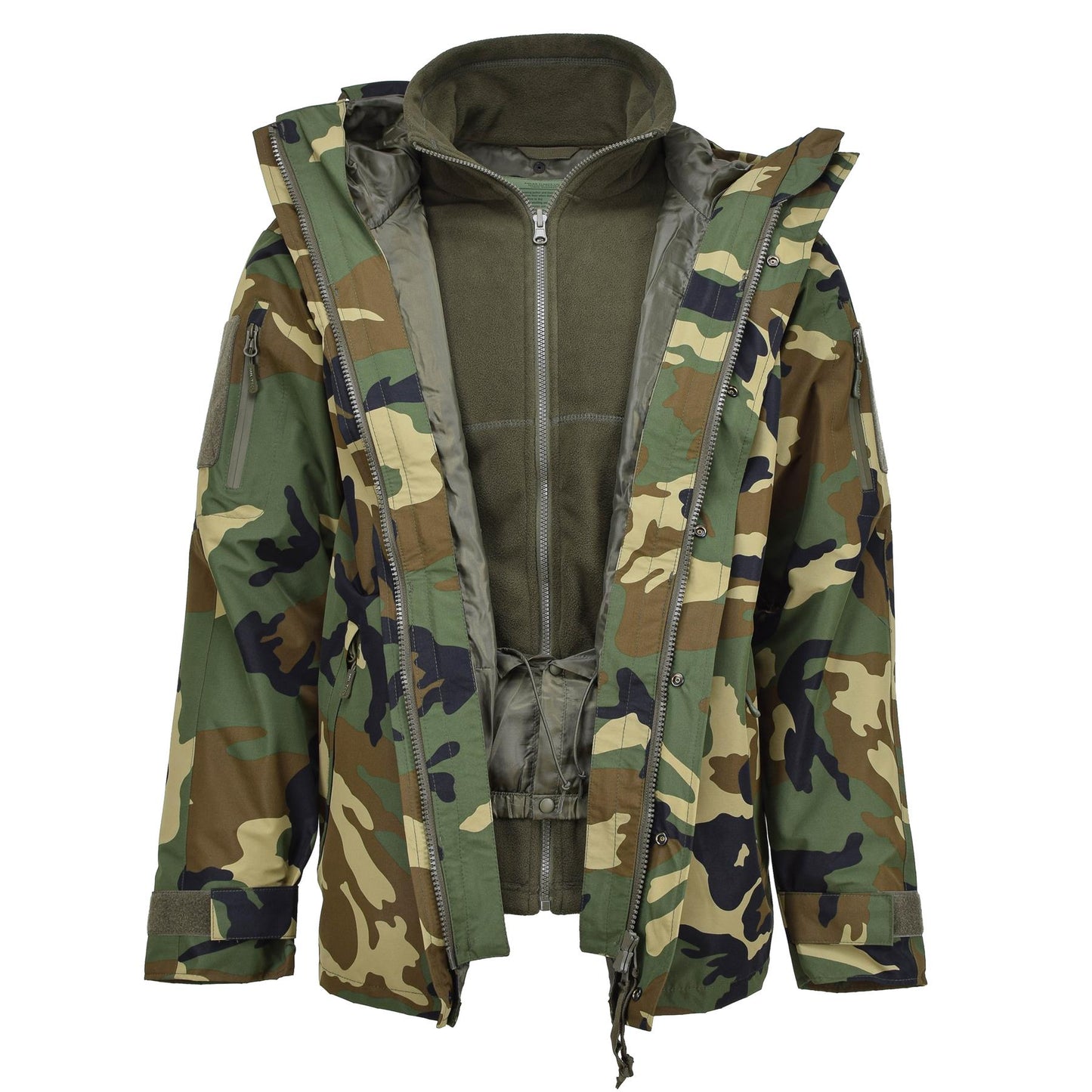 MIL-TEC GEN II Weatherproof Fleece Lined Woodland Print Jacket