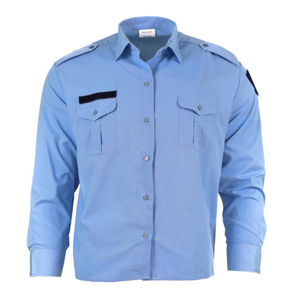 French army police shirt with long sleeves in blue color