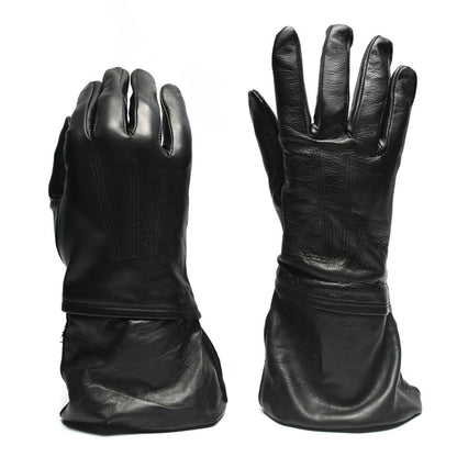 Italian army casual long gloves in black