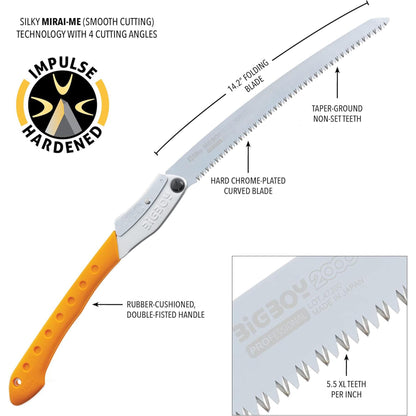 Silky Bigboy 2000 folding saw with stainless steel blade for outdoor work