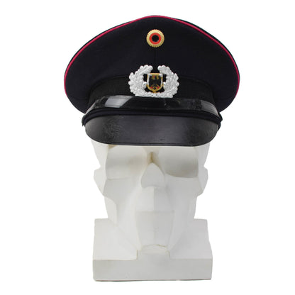 Vokietijos ugniagesių brigados kepurė su kokarda BGS ženkleliu mėlyna