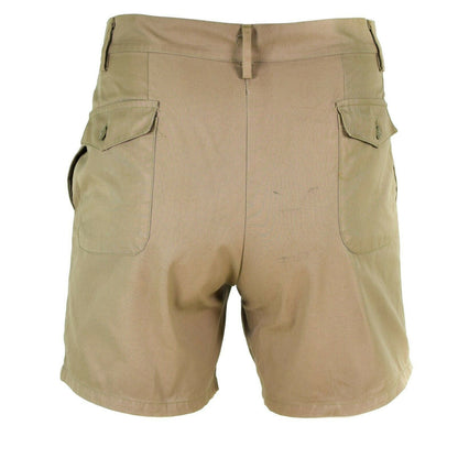 Italian Army Lightweight Solid Color Khaki Shorts