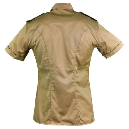 Italian army shirt with short sleeves in Khaki color