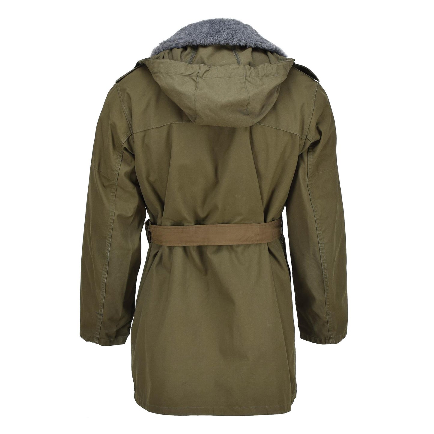 Czech military parka style cold weather jacket with collar and warming