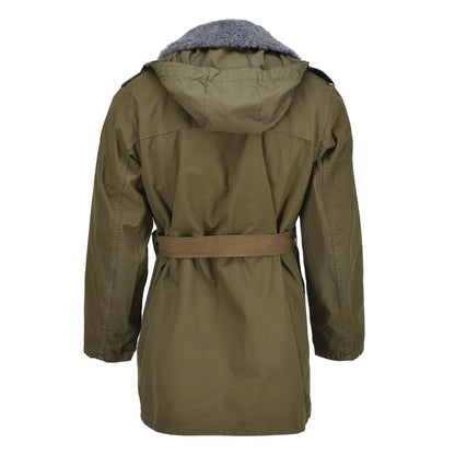 Czech military parka style cold weather jacket with collar and warming
