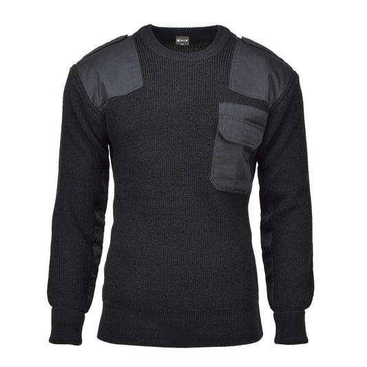 MFH German military style sweater in black