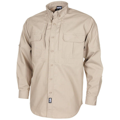 MFH Long Sleeve Casual Shirt Khaki