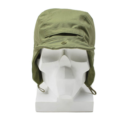 Dutch Army Paratrooper Cap with Ear Flaps Olive