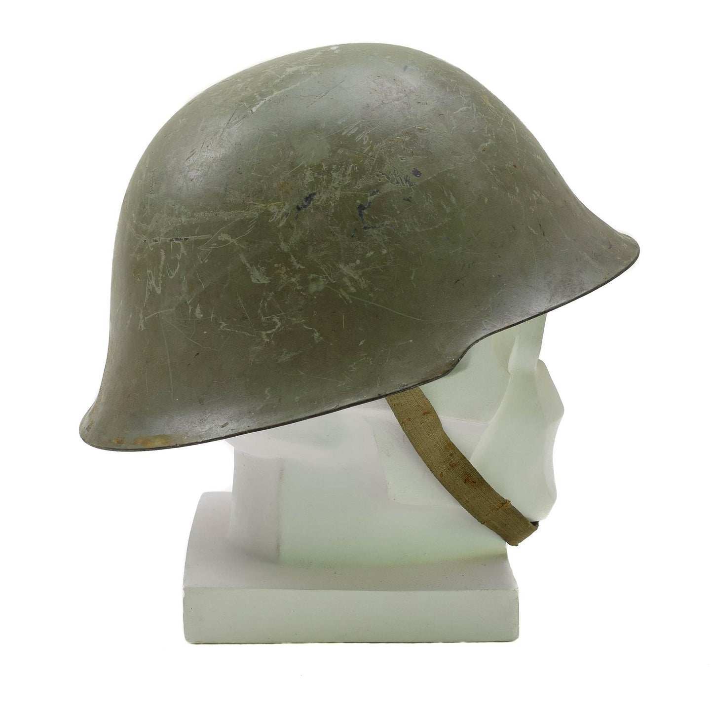 Serbian army helmet with lining olive color