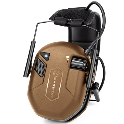 EARMOR M300T elektroninės klausos apsaugos ausinės Bluetooth 22dB NRR Coyote