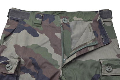 French army cargo style outdoor pants with CCE print