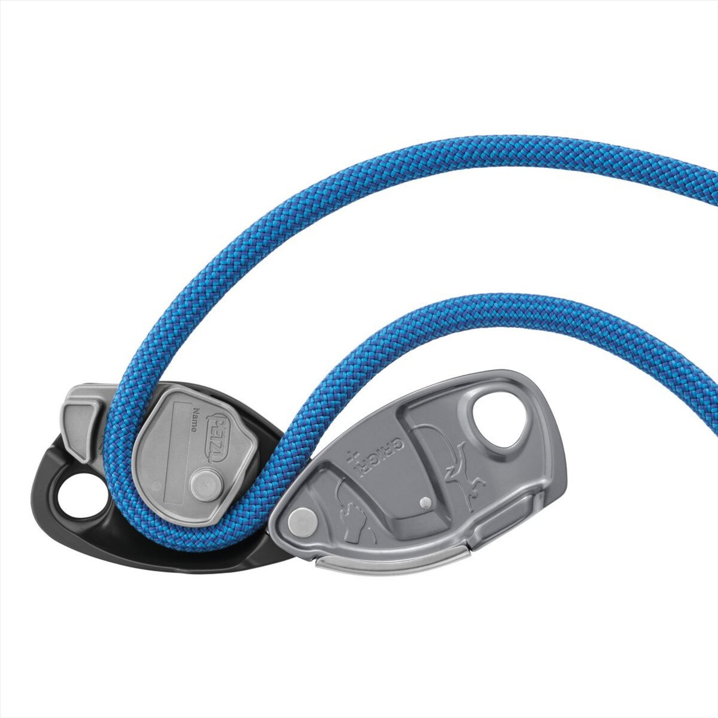 Petzl GRIGRI+ saugos įrenginys su asistiniu stabdymu 8,5–11 mm virvėms oranžinis