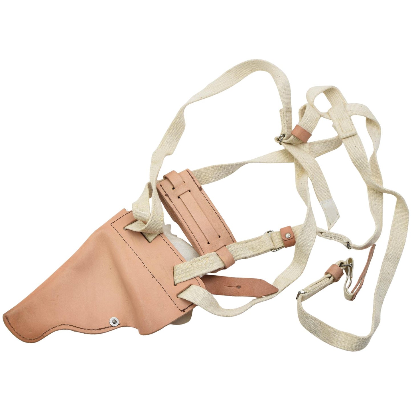 Rytų Vokietijos kariuomenės M74 odinis pistolėto dėklas rudas