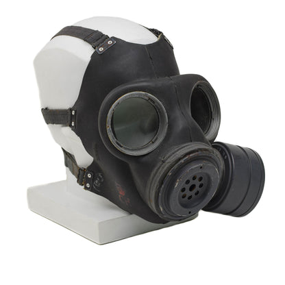 British Army gas mask M44 with filter and bag