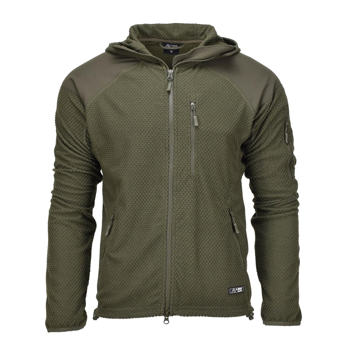 Blochl military warm fleece jacket in olive color