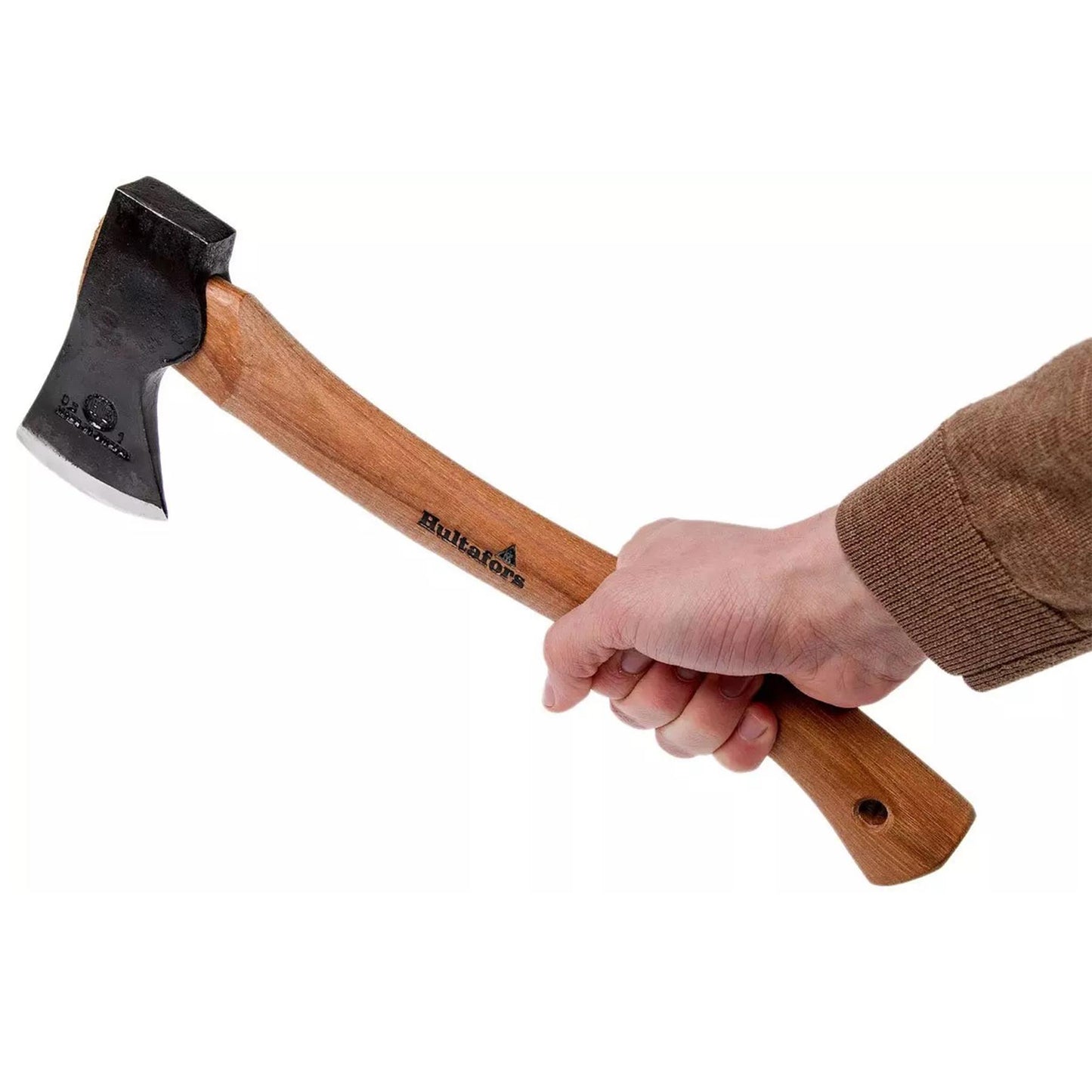 HULTAFORS ax with carbon steel blade and hickory wood handle