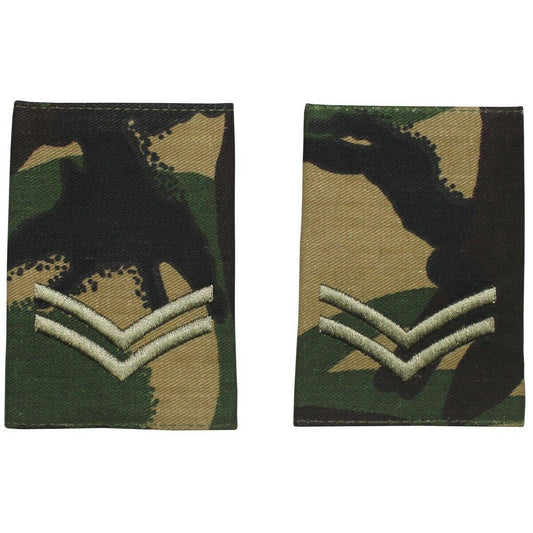 United Kingdom Army military rank badge with DPM printing