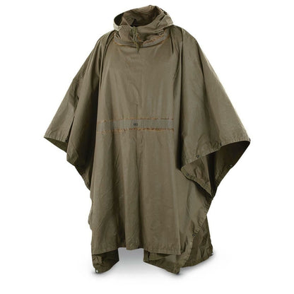 German army poncho with hood waterproof olive