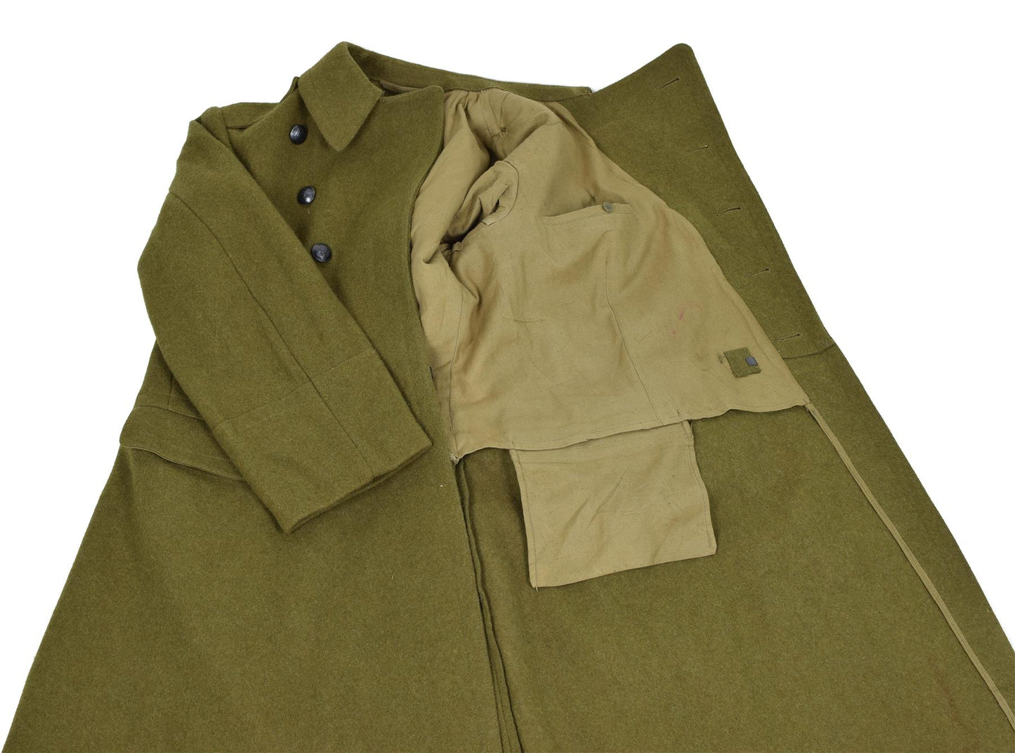 Khaki coat of wool fabric of the Romanian army