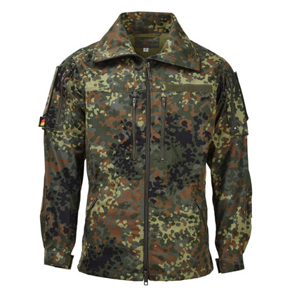 Leo Kohler Zip Up Military Jacket in Flecktarn Print