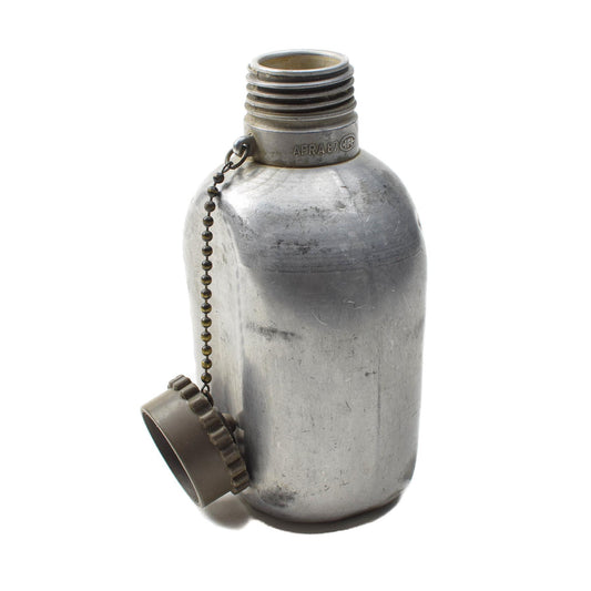 Austrian military vintage aluminum drinking bottle with plastic stopper