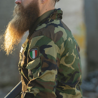 Italian army field jacket woodland print