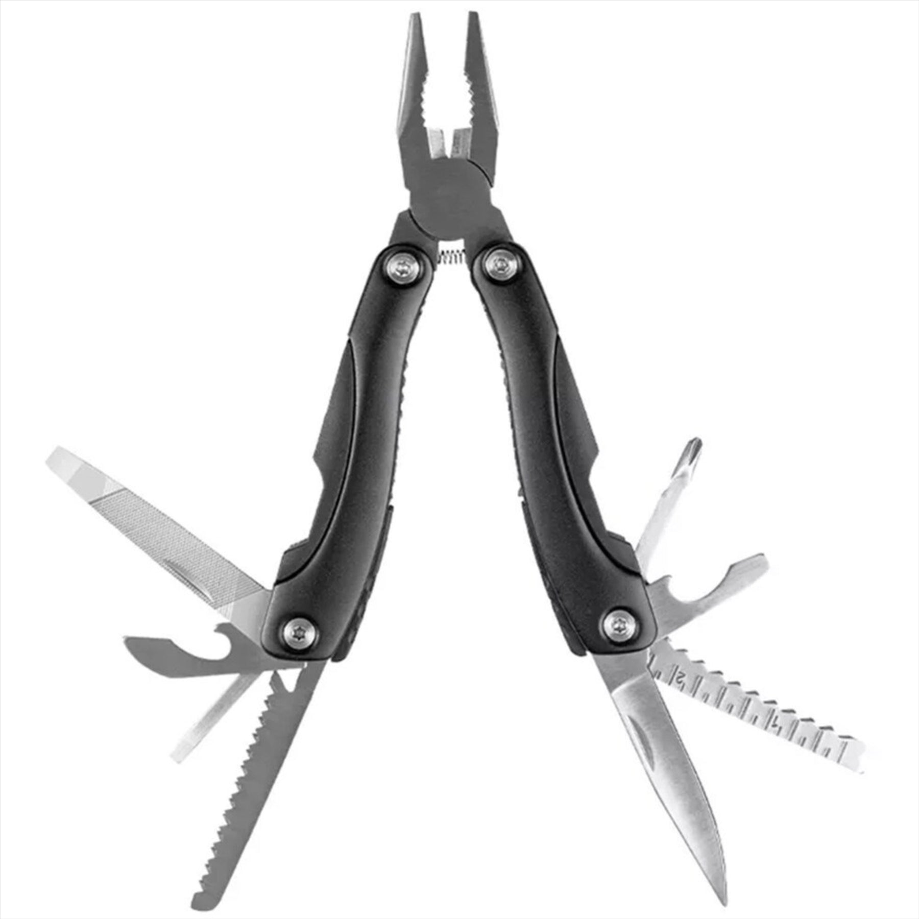 MIL-TEC multifunkcinis įrankis su patikimu slipjoint užrakto mechanizmu ir 9 funkcijomis viename kompaktiškame įrankyje.