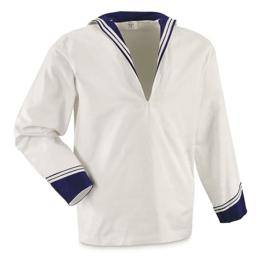 Italian Army Navy Long Sleeve Shirt White