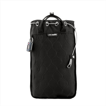Pacsafe Travelsafe GII 5L krepšys atsparus pjovimui su užrakinama TSA spyna ir plieniniu kabeliu kelionėms.