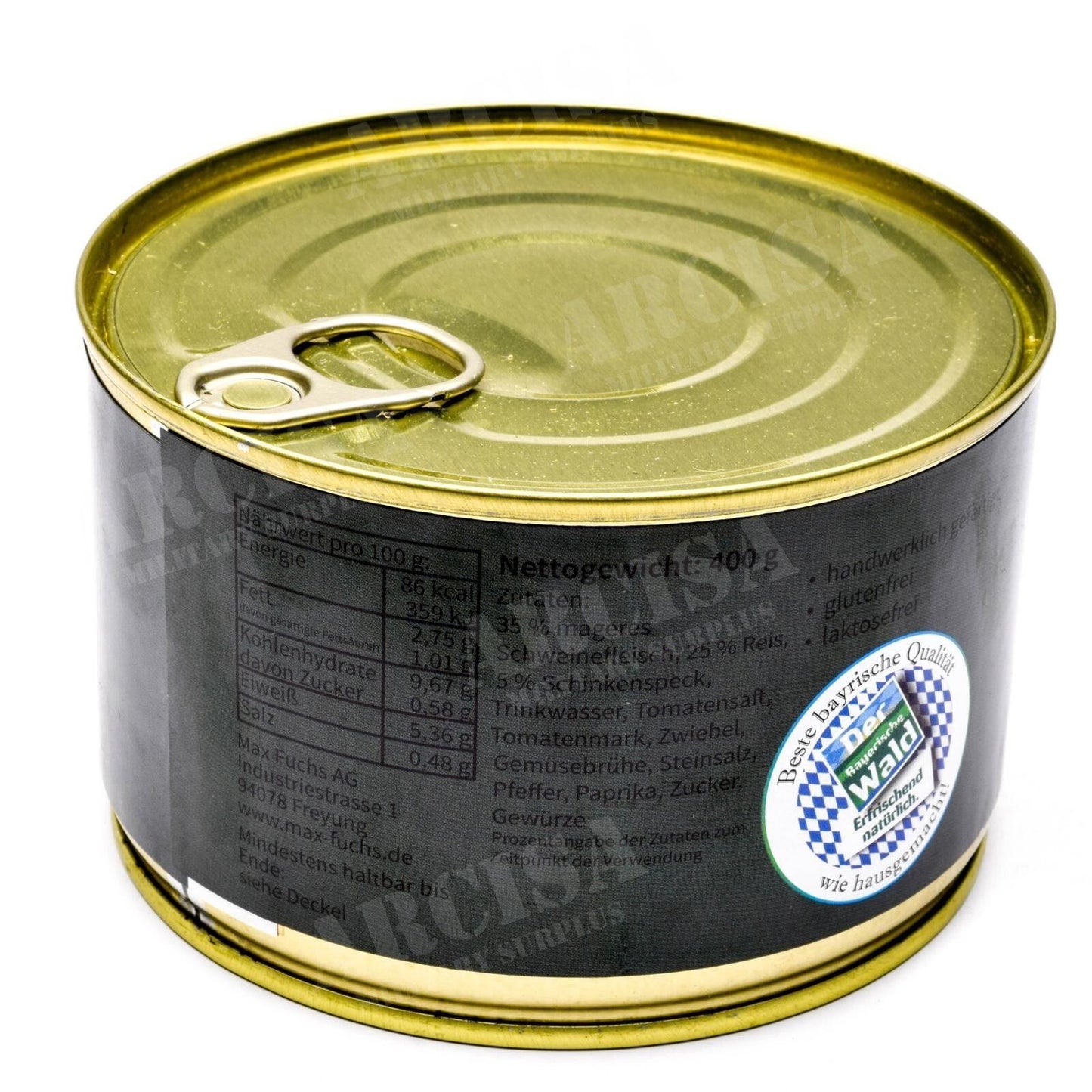 Survival food Serbian pork with rice 400g canned food