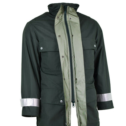 German police waterproof GoreTex jacket in green