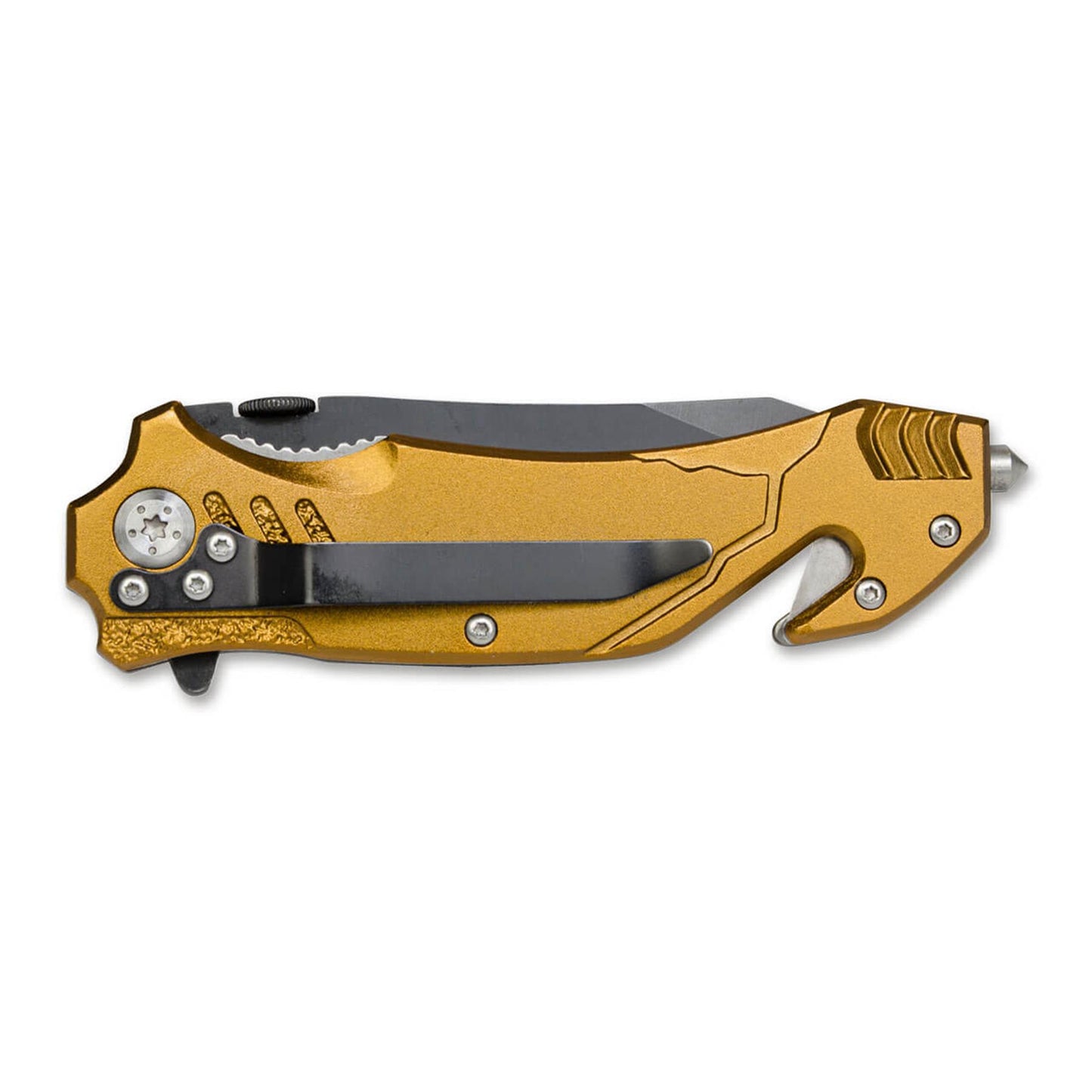 BOKER Army Rescue folding knife with belt cutter and glass breaker