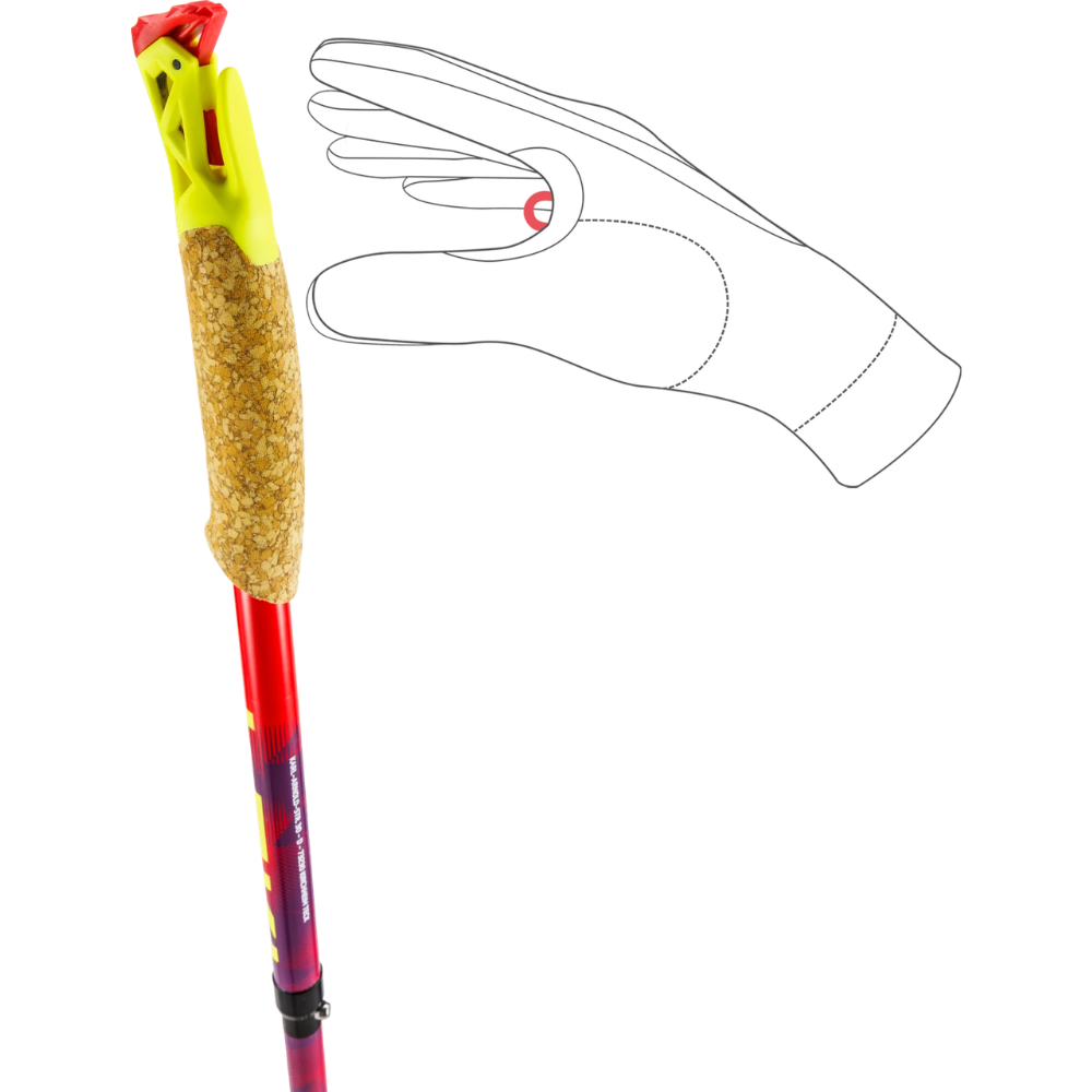 LEKI Ultratrail FX.One Carbon sulankstomos bėgimo bekele lazdos 130 cm pora