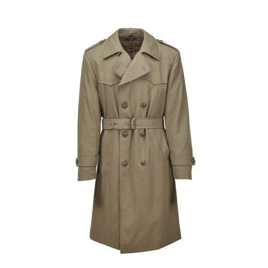 Italian army military coat with padded belt Khaki