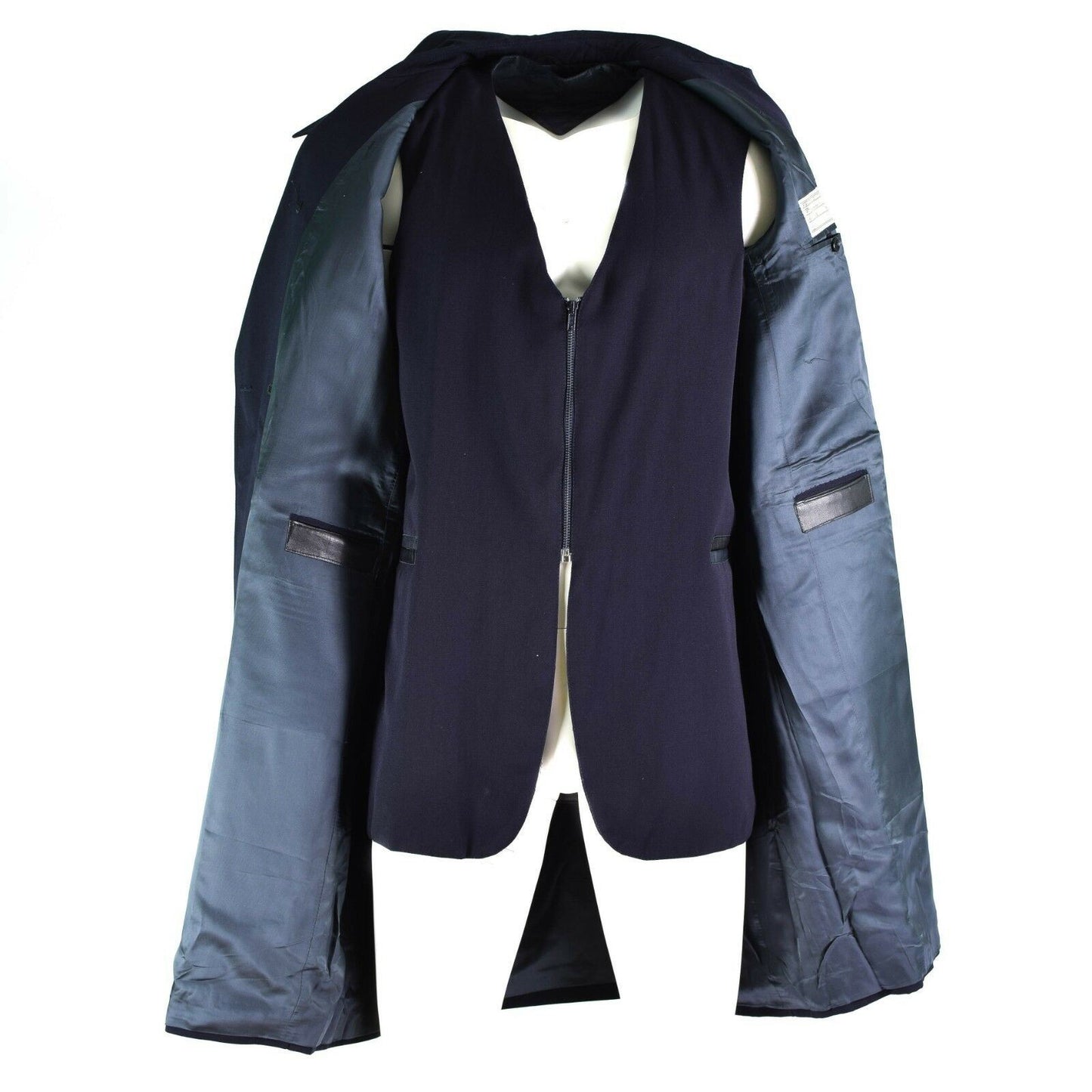 Italian navy military coat woolen Black